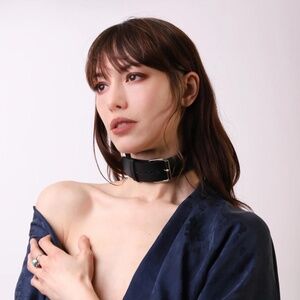 Baby Turns Blue Emma Choker black Vegan leather